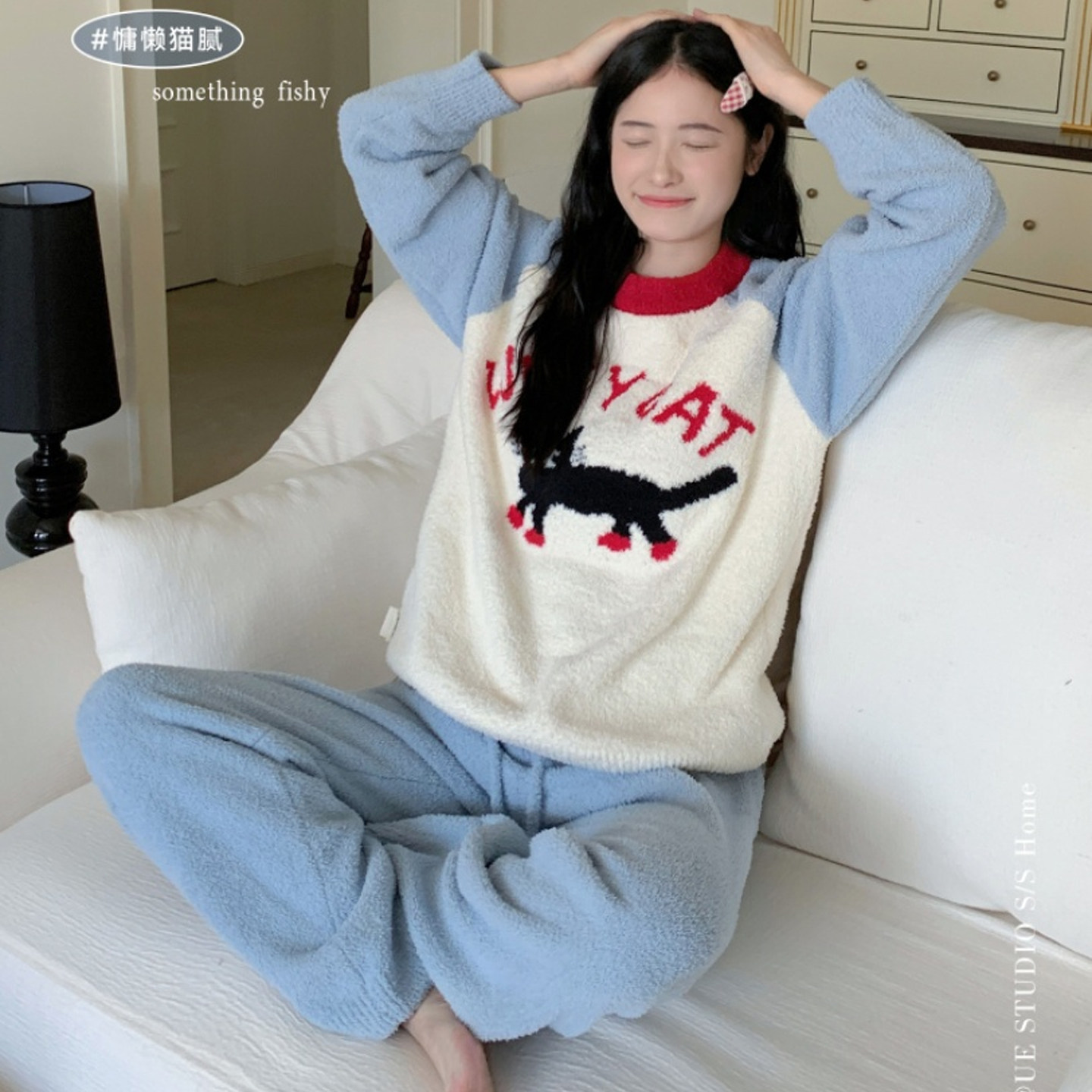 优壹小宅秋冬新款睡衣女加绒加厚保暖家居服套装可外穿,女士内衣/男士内衣/家居服,睡衣/家居服套装,淘宝优惠券,粉丝福利购,淘宝优惠卷