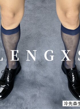 【2双装】LENGXS男士商务中筒日系牛奶丝正装丝袜超薄素面西装袜