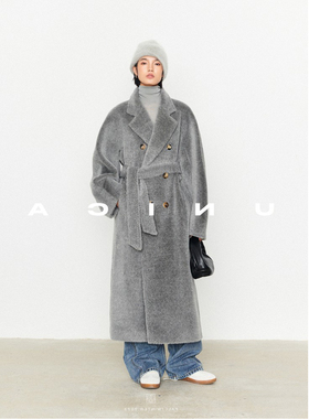 BTRS M丨秘鲁进口ALPACA苏力羊驼绒大衣长毛皮草感经典1018O1外套