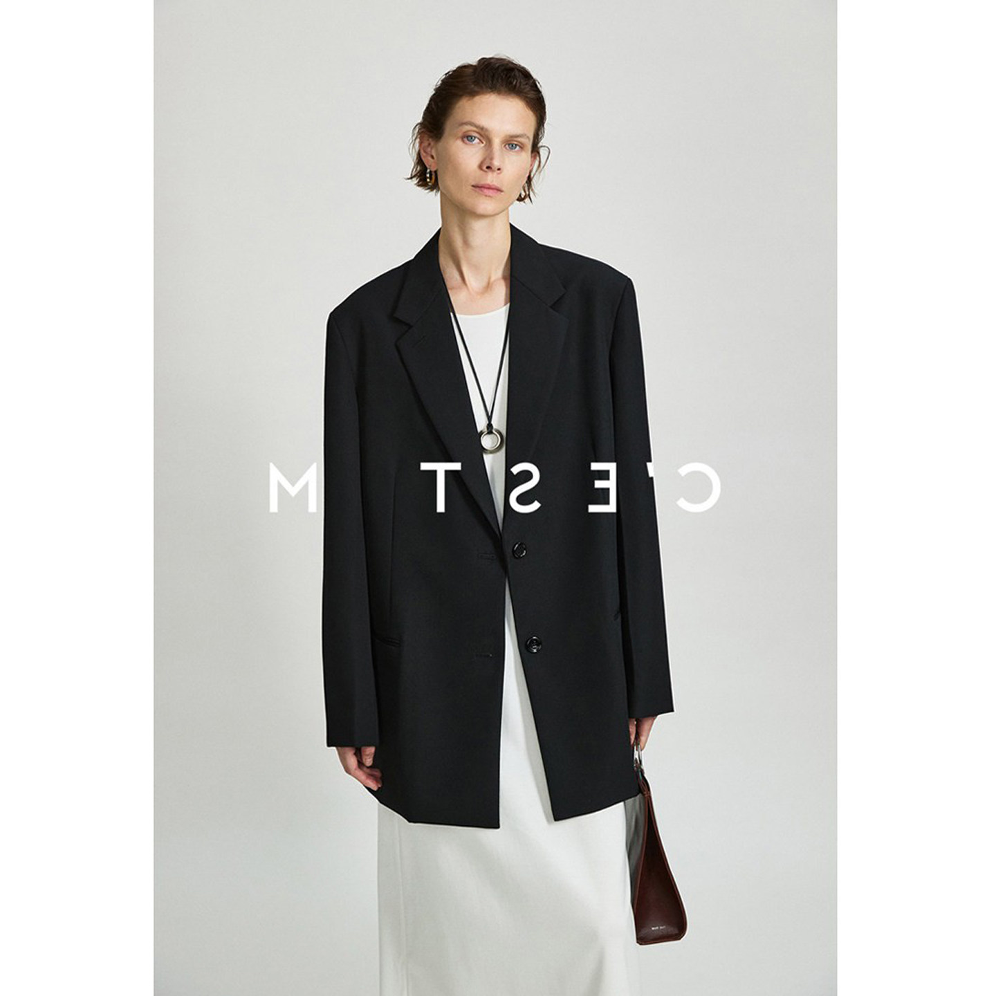 BTRS M丨重磅真丝羊毛气质名媛高级感休闲黑色西装外套女2026新款