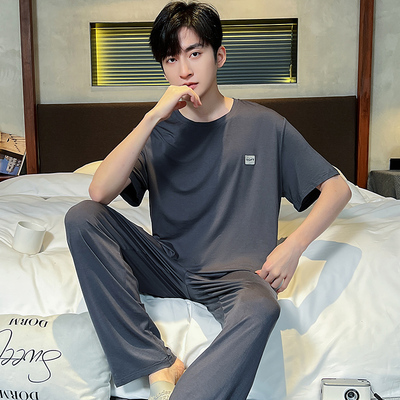 男莫代尔棉大码休闲睡衣短袖长裤