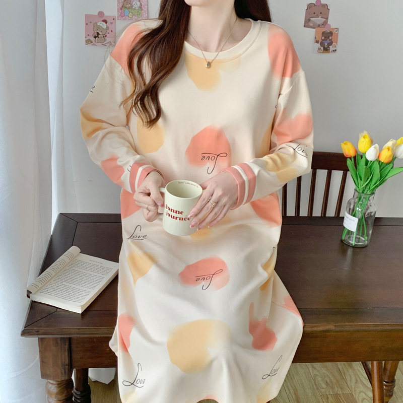 春秋夏冬季女士中长款大码家居服