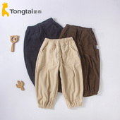 童泰春秋新款 101 5岁外出休闲单层百搭长裤 婴幼儿裤 子男女宝宝1