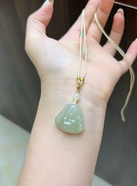 玉阅珠宝天然和田玉佛公吊坠女款