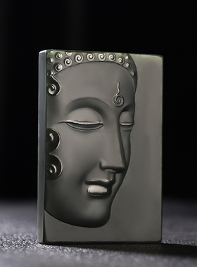 玉阅珠宝天然和田青玉佛头吊坠