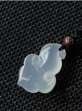 diy冰种白玉髓如意发簪璎珞吊坠