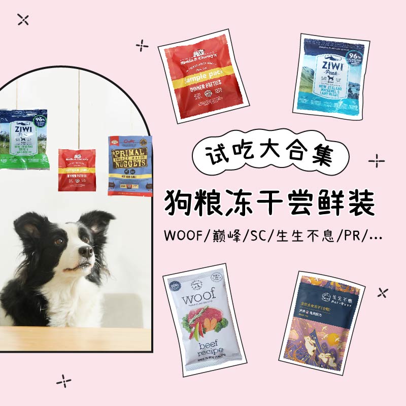 狗粮冻干尝鲜试吃装YUMMY巅峰/sc/woof/生生不息/林兜/pr冻干狗粮