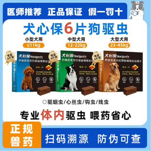 犬心保狗狗体内驱虫药中大型小型犬幼犬驱虫驱心丝虫钩虫蛔虫