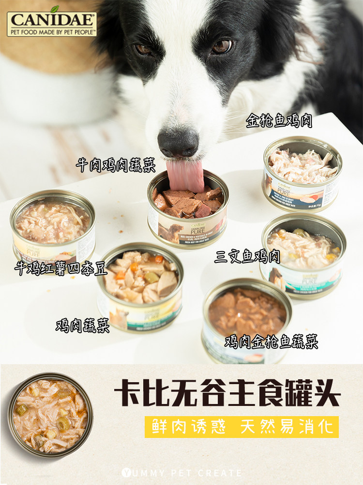 American canned dog canned imported natural grain-free puppy canned nutrition pet wet food beef dog snacks 70g