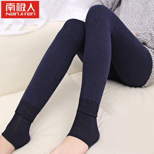 显瘦保暖棉裤 南极人秋冬加绒加厚七彩棉打底裤 女外穿高腰一体大码
