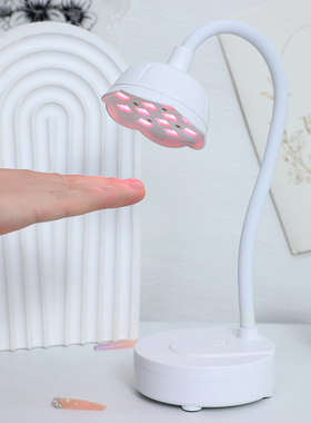 新款 UV-06台式贴片光疗灯语音台式led灯蓄电式无绳uv感应莲花灯