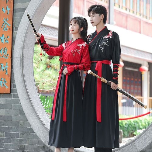 春季汉服男中国风古风武侠剑客男士套装学生公子书生古装衣服全套