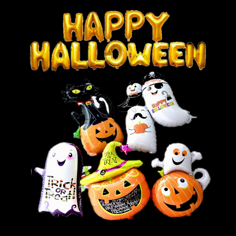 铝箔鬼节派对背景墙气球