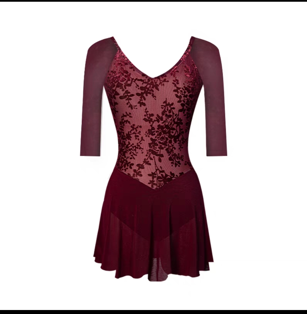 舞蹈练功服芭蕾舞专业体操服女艺考舞裙芭蕾连衣裙