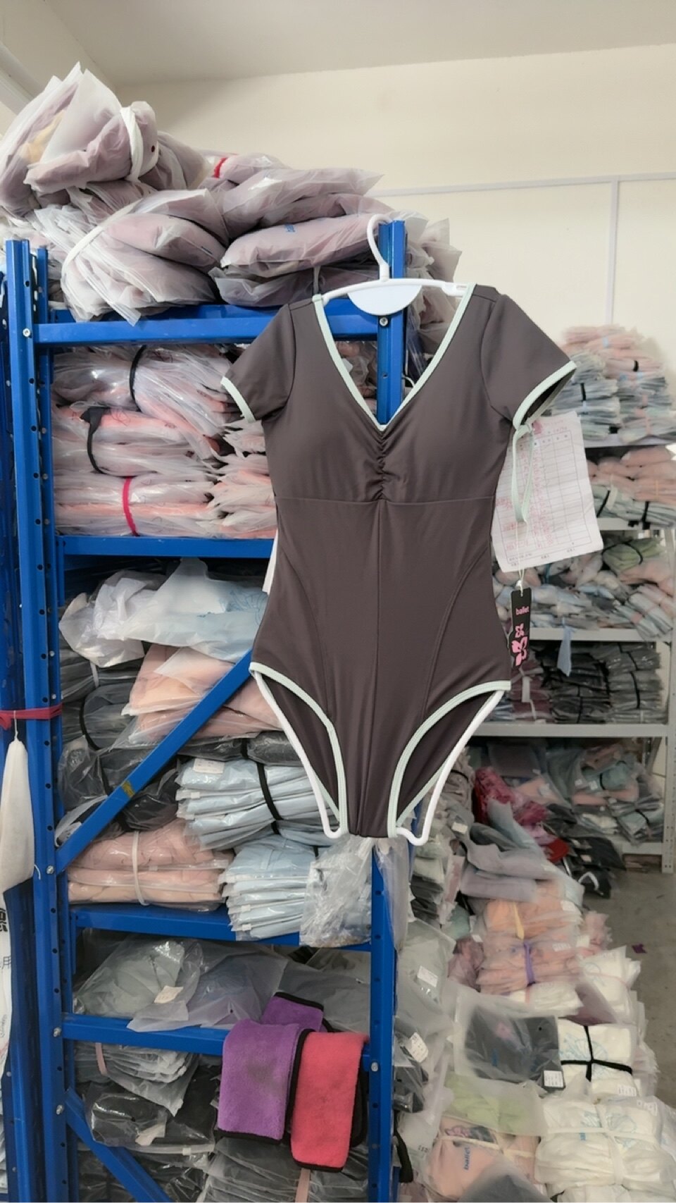 芭蕾舞蹈服女成人练功服连体服基训形体服芭蕾舞体操服拼色训练