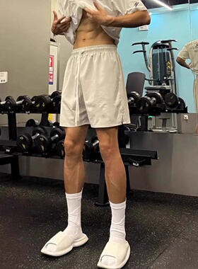 美式健身运动短裤夏季性张力穿搭男痞帅五分裤子速干跑步四五分裤
