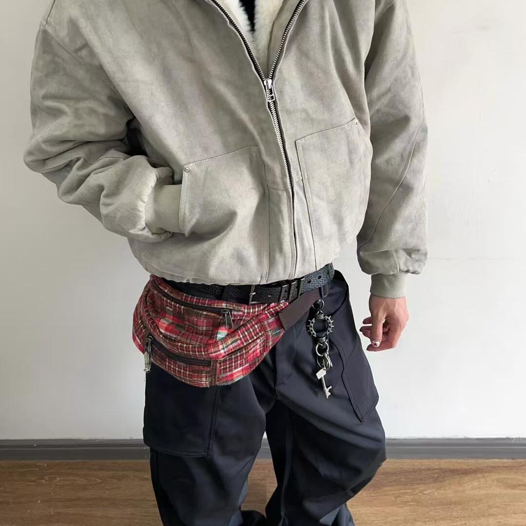 cleanfit大理石座山雕外套男款冬季加绒加厚保暖仿水貂毛连帽棉服