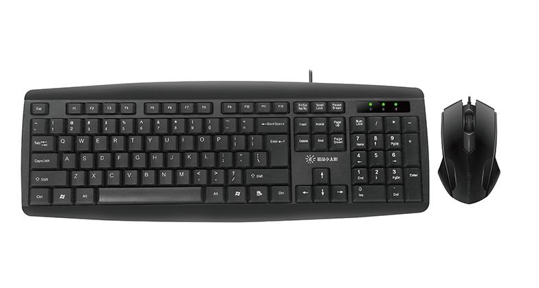 小太阳T13 防水键盘商务办公 网吧键盘鼠标套装 游戏有线键鼠套装