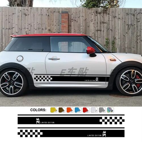 适用于宝马MINI迷你R60 F60 F55 F56 F54汽车车贴拉花车身装饰贴