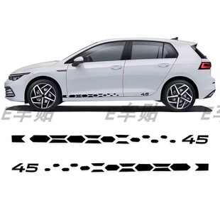 GTD 适用于VW大众高尔夫8 MK8 R线GTI 饰车身贴纸 GTE汽车拉花装