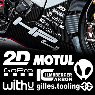 摩托机车贴 BMW赞助商反光贴纸GP赛车版画 装饰春风250SR字母拉花