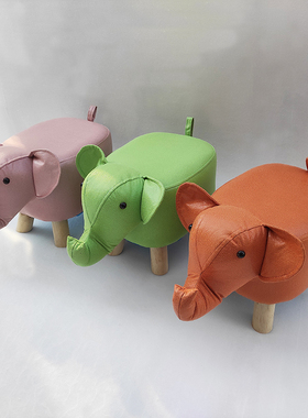 儿童小凳子动物换鞋凳创意家用凳子可爱卡通木矮凳沙发凳脚踏脚凳