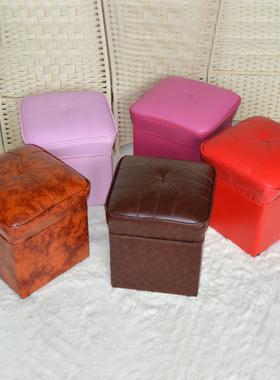 沙发凳小方凳子皮凳脚踏 换鞋凳穿鞋凳实木板凳客厅矮凳皮沙发凳