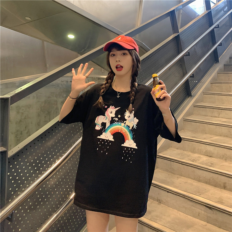 實拍韓版新款印花短袖恤