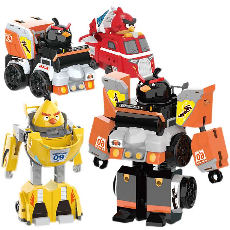 愤怒的小鸟变形弹射车2金刚机器人星球大战儿童公仔玩具车怒鸟红