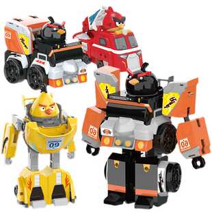 愤怒的小鸟变形弹射车2金刚机器人星球大战儿童公仔玩具车怒鸟红