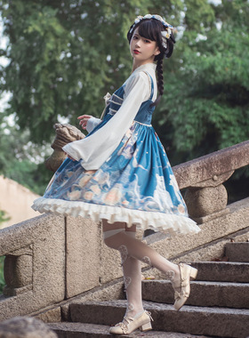 倾花宴 lolita裙正版中华风原创高腰jsk吊带连衣裙洛丽塔洋装裙