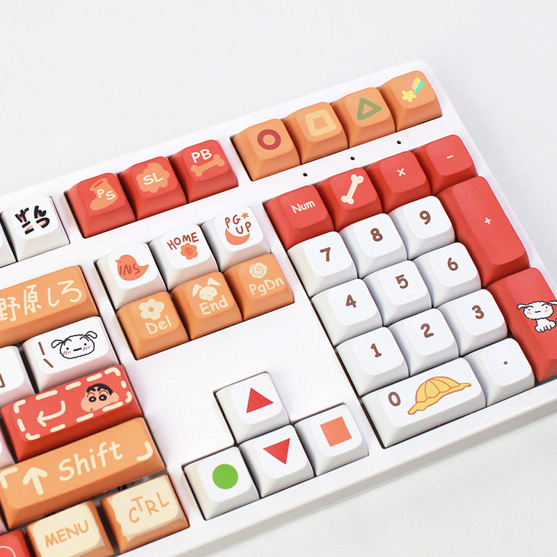 귀여운 크레용 신짱 XDA 키보드 캡 PBT 소재 서큐버스 AKKO 키캡 키캡 수렴 여신 불투명 DIY