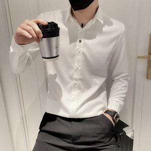 B302 CS333 2021秋装男士皇图案衬衣 社会风图片