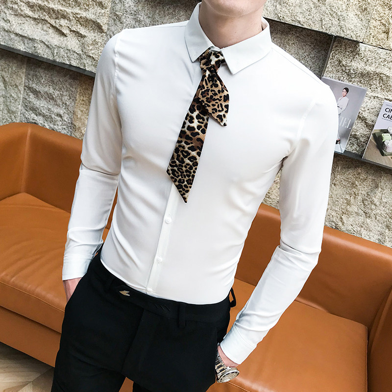 B302 CS77 2021秋款男衬衫 送同款丝巾 M-5XL 持续出货图片