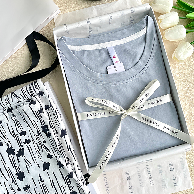 夏款可外穿全棉家居服套装