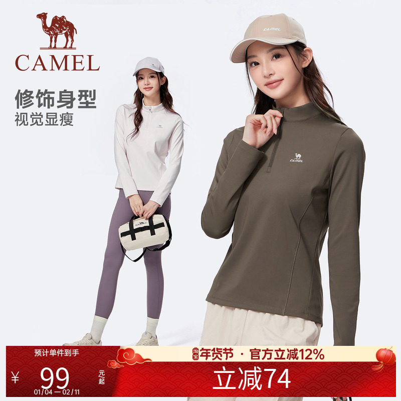 骆驼纯棉T神夏日T恤女短袖2025夏新款情侣宽松复古运动休闲上衣男