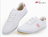 白球鞋 双星武术鞋 帆布牛筋底男女款 瑜伽耐磨情侣鞋 太极鞋 功夫鞋