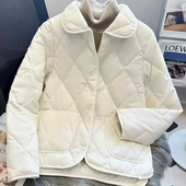 轻薄羽绒棉袄短外套 棉衣女菱格中老年棉服修身 2026秋冬款 洋气短款