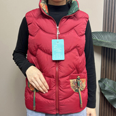 秋冬新款 复古国风民族风刺绣夹棉马甲气质妈妈坎肩马夹外套 中式