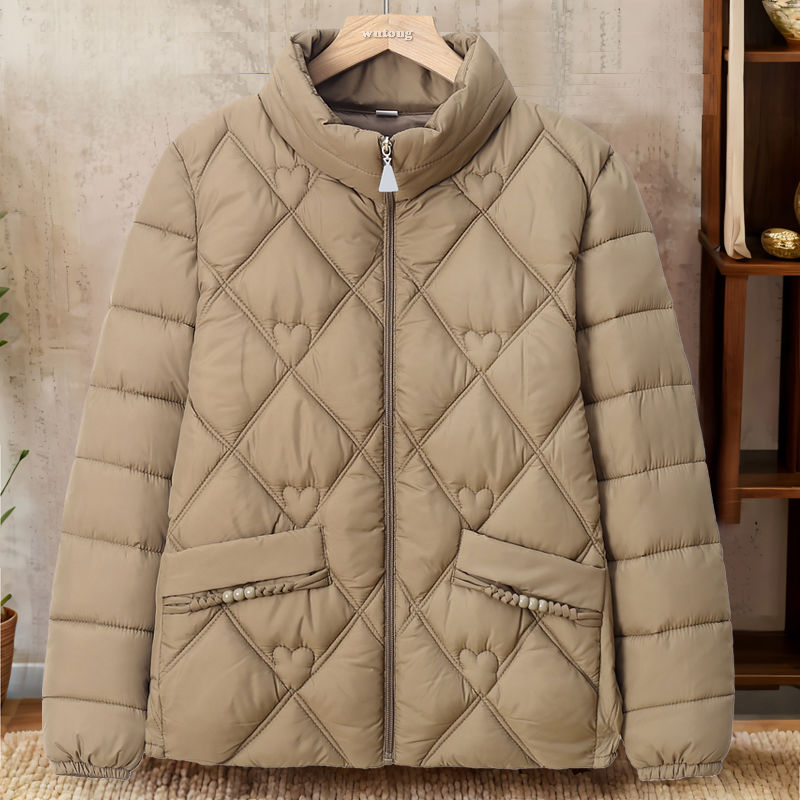 2025新款女士冬装棉衣中老年羽绒棉服外套立领新款大口袋棉袄女