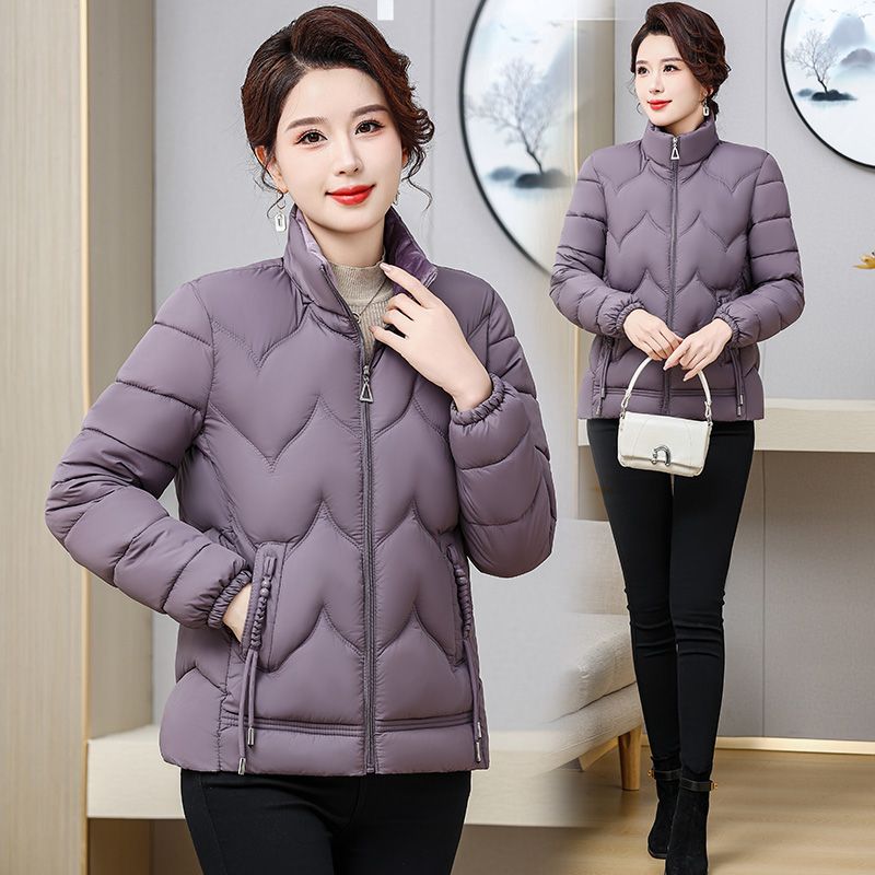 妈妈冬装羽绒棉衣棉服短款洋气新款中老年女秋冬季加厚小棉袄外套