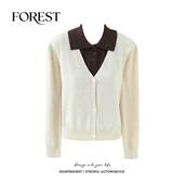 清仓 V领针织衫 2件5折 风短款 领背心长袖 不退不换 衬衫 两件套