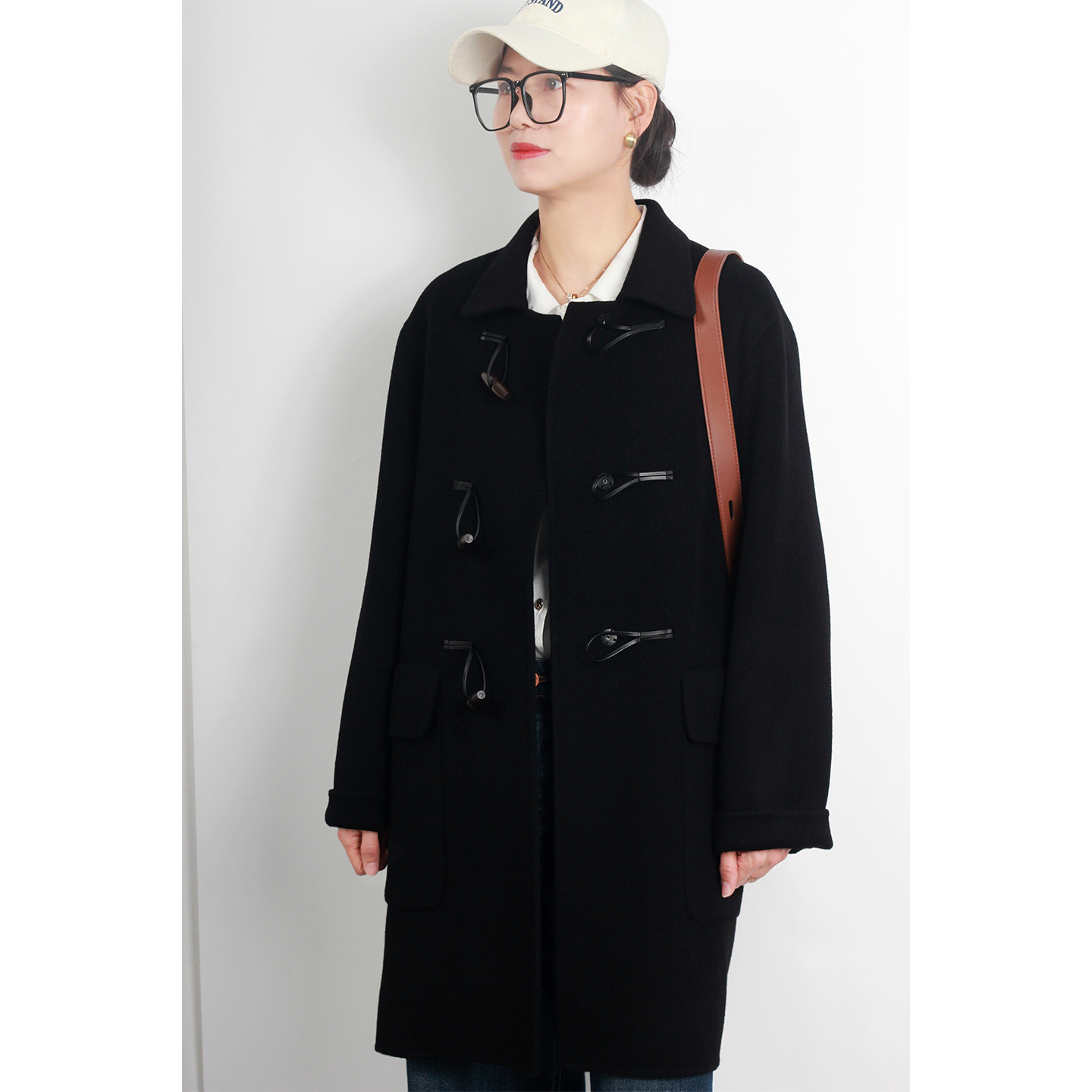 显瘦胖mm加肥加大码2026女装新款双面羊绒大衣200斤毛呢外套中长