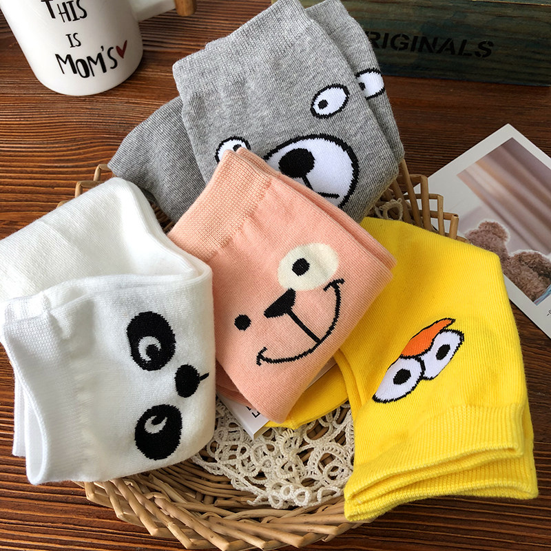 韩国进口etna春夏新款袜子卡通萌宠少女袜东大门休闲棉袜中筒