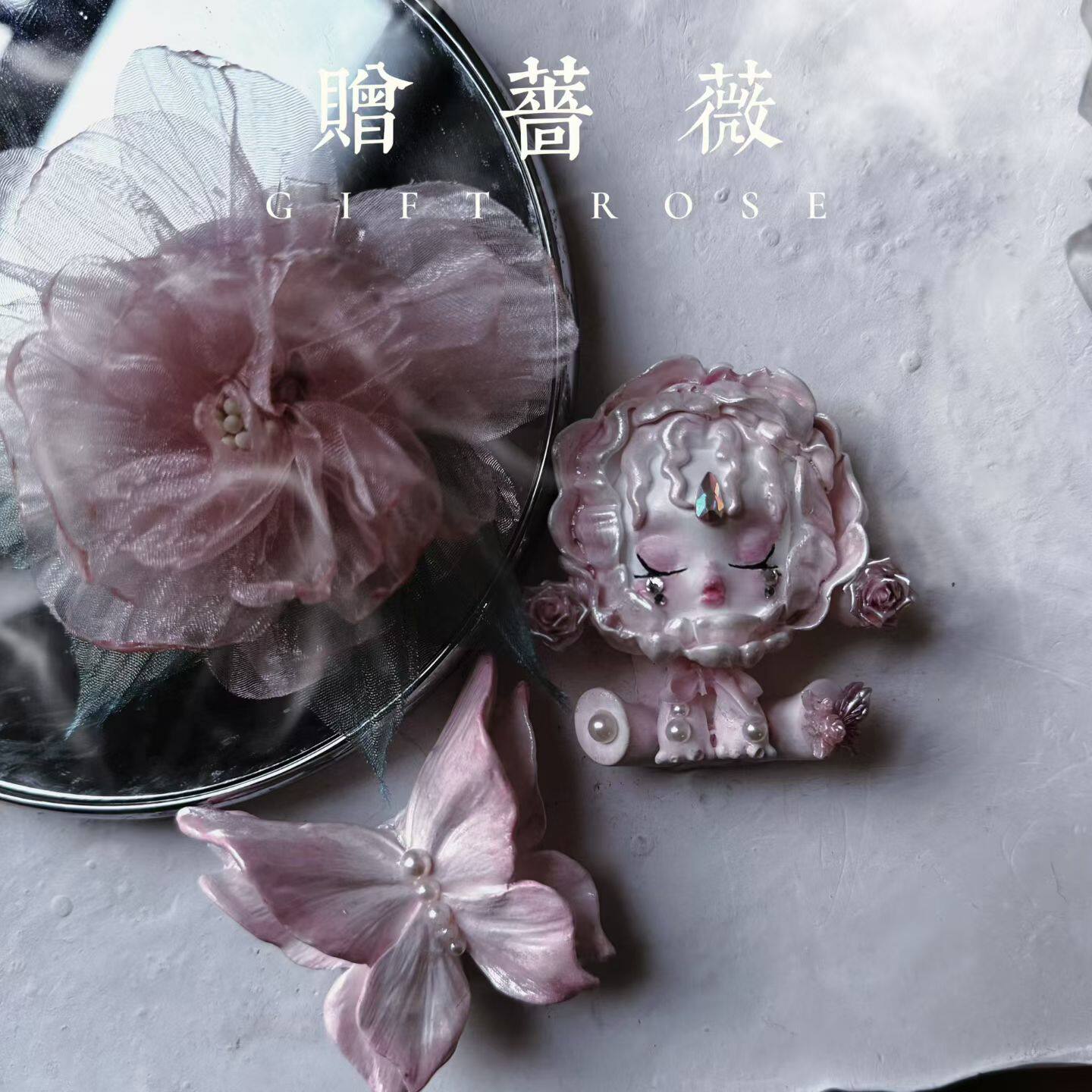 蔷薇花-高级汽车风口夹车载女士香薰空调出风口装饰进口淡香扩香