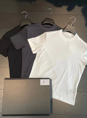 天花板零触感80支/200支苏匹马棉冰感净版白T美学短袖男士微宽松