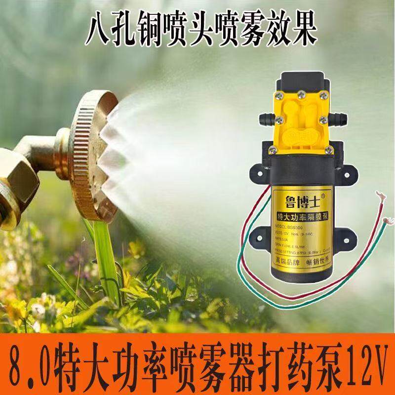 鲁博士正品大功率水泵12V电动喷雾器水泵高压泵打药机药泵马达