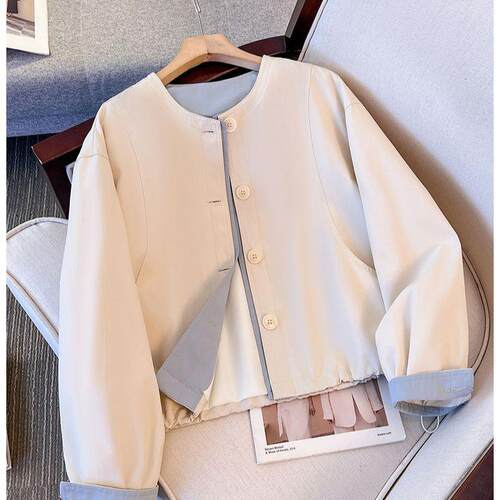 棒球服夹克外套女2026新款春季休闲短款小个子独特漂亮初春小外套