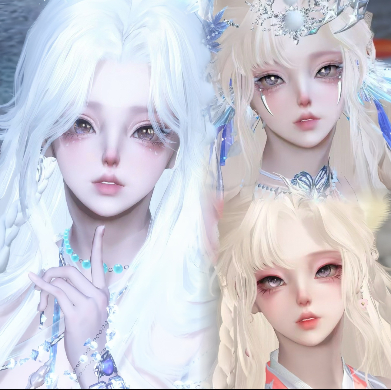 泠泠鹊羽 双妆 泠木香子 逆水寒手游捏脸素问九灵碎梦女通用 原版