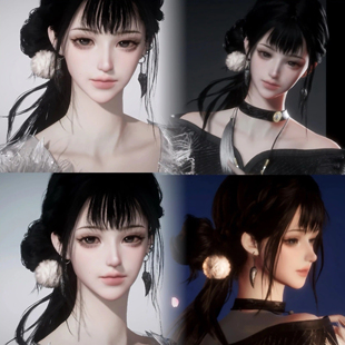 墨 三九木木木 燕云十六声捏脸女 端游手游通用 很适合新战令的脸